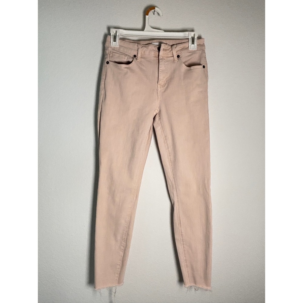 Pistola Blush Pink Skinny Jeans Raw Hem Size 27 Pastel Denim Slim Fit